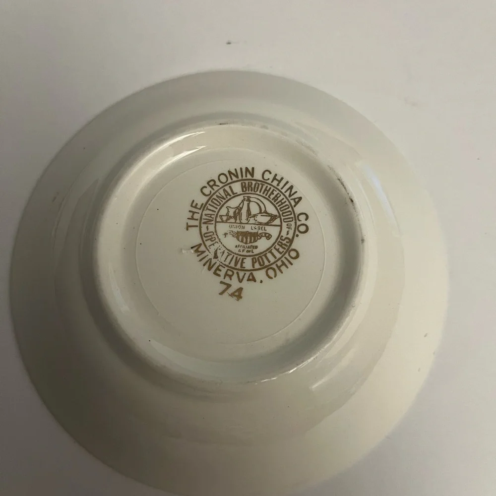 4 The Cronin China Company Vintage Colonial Finger Bowl - Midcentury